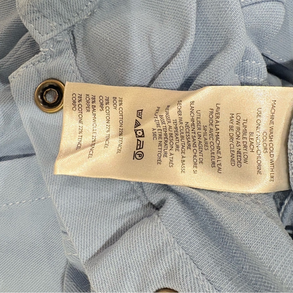 NWT Anthropologie Pilcro Light Blue Sleeveless Button-Up Jumpsuit - Picture 6 of 7